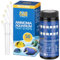 Health Metric Aquarium Teststreifen Ammonium/Ammoniak - Wasser Teststreifen für NH4/NH3 - Wassertest für 50 Messungen - Süßwasser und Salzwasser - Aquarium oder Teich Zubehör - Ammonia test strips