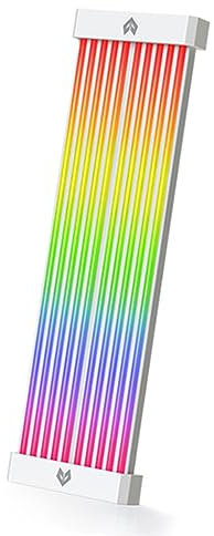 Cavi PSU RGB, Cavo di Alimentazione Scheda Madre ARGB 5V 3 Pin, Prolunga RGB Sincronizzata per Connettore Scheda Madre, Telaio PC Bianco