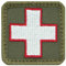 Café Viereck ® Bundeswehr Sanitäter Medic Kreuz Patch Gestickt mit Klett - 4 cm x 4 cm (oliv/weiß 4 x 4 cm)