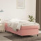 Annlera Bettgestell 203x90x35cm Rosa Samt,Sperrholz,Holzwerkstoff Tagesbett Aus Holz Sofa Im Wohnzimmer Jugendbett Einzelbett Bodenbett Palettenbett Robusten Bettgestell Lattenrost