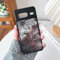 XIZYO Case for Google Pixel 8, Frosted Translucent Rose Floral Flower Pattern Shockproof Phone Cover, for Girls Women Cute Luxury Slim Soft TPU Bumper Protective Case, Black