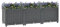 Cosisti Lit Surélevé Jardinière d'Extérieur lit de Jardin surélevé Carré Potager,Potager sur Pied,bac Jardiniere Exterieur,Potager Balcon Polypropylène-Gris foncé-120 x 40 x 38 cm