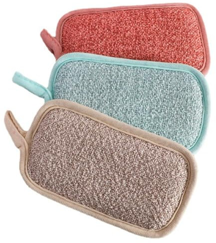 LuLiyLdJ 3 Piezas Esponja para Vajilla, Esponja Mágica, Esponja Ecológica para Vajilla, Grandes Esponjas de Microfibra Reutilizables para Vajilla, Ollas y Fogones