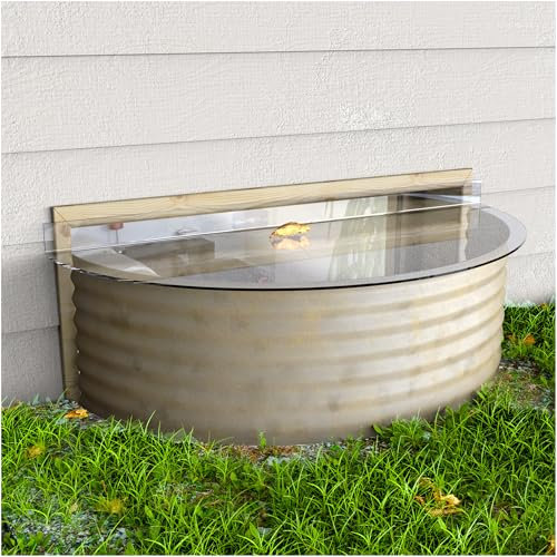 TredreCover with Confidence Clear Polycarbonate Window Well Cover (43 L X 17 W) - UV Resistant, Debris Protection, Optimal Light Transmission for Basement and Outdoor Use