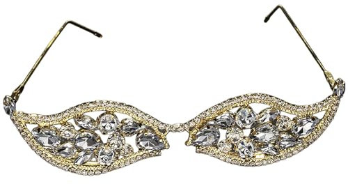 Eleganter Kristall-Brillenrahmen mit glitzernden Strasssteinen, Schmuckrahmen für Party, Straße, Hochzeit, Brillenrahmen