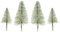 Kaemingk Albero decorativo 8 x 8 – 14 cm, in plastica con clip, set da 4 pezzi, albero decorativo di Natale, decorazione per Natale e inverno