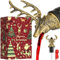LKKCHER Weinpoure und Stopfen in Weihnachtsverpackung, Hirschjagdgeschenke für Jäger, Frauen, Männer, Hirschweinbelüfter, Ausgießer, Bronze, mit Weihnachtsverpackung und Weihnachtskarte
