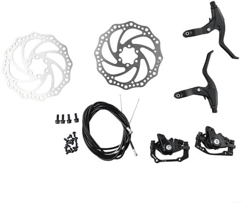 Sturdy Wire Controlled Disc Brake Kit for Mountain Bikes, Front & Rear, 160mm Rotors