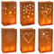 AHANDMAKER 6 Stile Weiße Leuchtsäckchen 30 Stück Weihnachtsleuchtsäckchen Kerzensäckchen Feuerwerk Herz Schmetterlinge Sterne Mond Für Weihnachten Halloween Hochzeit Neujahr Party Dekor