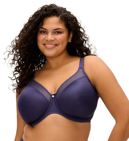 Elomi Women's Plus Size Smooth Underwire Molded Bra, Midnight, 38FF US