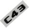sibulv 3D ABS Chrom Schwarz Kofferraum Abzeichen Aufkleber Logo C43 C63 G65 Emblem Aufkleber Passend for Mercedes AMG W204 W205 W463 Autozubehör Insignien(C43 Black)