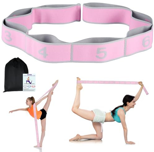 Banda elástica de gimnasia Triitech para niños, correa de estiramiento con bucles, bandas de resistencia para entrenadores en entrenamiento de gimnasia, yoga, latín