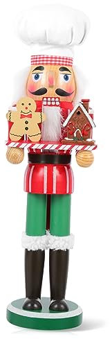 TINEASUR Schiaccianoci di Natale pupazzi regalini natale figurine Soldato Schiaccianoci soldi pupazzo passamaneria decorativa graziosi in legno statuina in legno