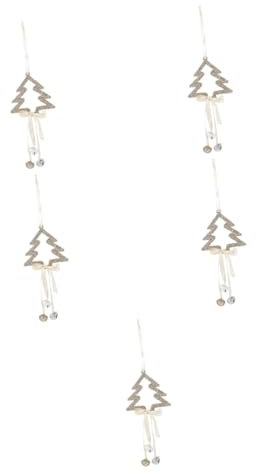 Zerodeko 5 Stück Kleiner Glockenanhänger Christbaum anhänger Tannenbaum anhänger Krippe Ornamente glänzende Vogelornamente Haken weihnachtsdeko Christbaumschmuck Glöckchen Schleife Golden