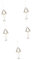 Zerodeko 5 Stück Kleiner Glockenanhänger Christbaum anhänger Tannenbaum anhänger Krippe Ornamente glänzende Vogelornamente Haken weihnachtsdeko Christbaumschmuck Glöckchen Schleife Golden