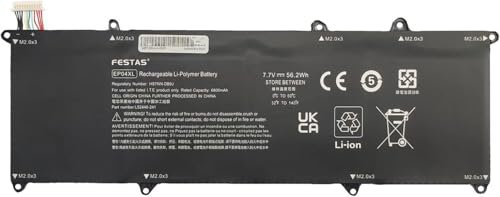 FESTAS EP04XL Laptop Ersatz Akku für HP Elite Dragonfly G1 2019/ G2 2020 Series HSTNN-DB9J HSTNN-IB8Y L52448-241 L52448-1C1 L52581-005