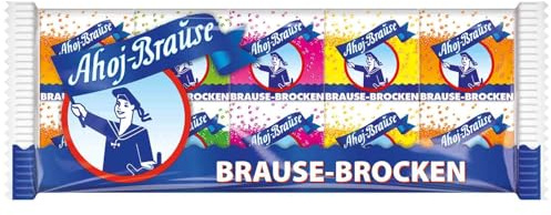 Brause-Brocken - Prickelnde und fruchtige Sorbetstücke, ein lustiger und würziger Genuss für jedes Alter - Kompatibel mit Ahoj-Brause - 10 Stück
