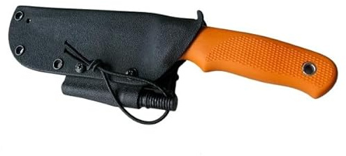Linder Super Edge 7 Joe Vogel Evo-X ATS 34 Orange Survival Spar Set Kydexscheide mit Clip und Feuerstarter