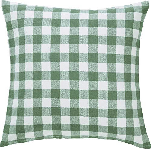 REDBEST Kissenhülle, Kissenbezug Landhaus karo Nashville grün Größe 40x40 cm - strapazierstark, langlebig, glattes Gewebe, mit Reißverschluss (weitere Farben, Größen)