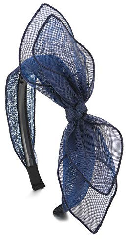 Hipster Boho Blau Zwei Reihen Spitze Schleife Haarreif Haarkranz Stirnband Kopfband Haarband Schöne
