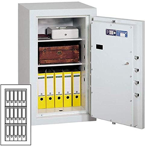 Müller Safe EN 0-120 Wertschutztresor, Doppelbartschloss mit 2 Schlüsseln, Grad 0 nach EN 1143-1, H120xB60xT56 cm, 218 kg