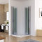 MIQU Duschkabine 75x75x195cm Eckeinstieg Dusche Falttür 180º Duschwand Duschabtrennung 6mm Nano Glas DAP75