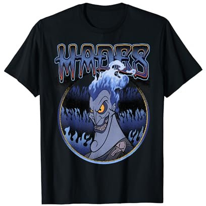 Disney Hercules Hades Blue Flame Portrait Camiseta