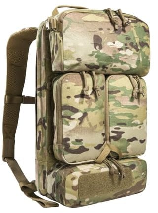 Tasmanian Tiger TT Modular Gunners Pack MC 14L - Leichter, taktischer Militär-Rucksack anbringbar am Plattenträger, Molle-Kompatibel mit abnehmbaren Pouches und Magazin-Taschen, Multicam