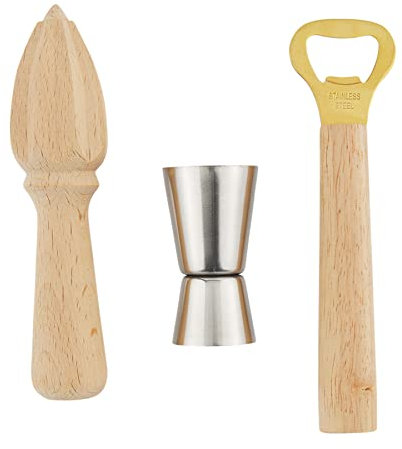 Mud Pie 48600153 Margarita Cocktail Set, Entsafter Jigger 7,0 cm | Flaschenöffner 16,5 cm, hautfarben