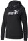 PUMA Damen ESS+ Metallic Logo Hoodie Tr Sweatshirt, Schwarz, M