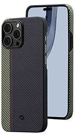 PITAKA Magnetic Phone Case for iPhone 14 Pro [Fusion Weaving] MagSafe Compatible, Slim iPhone 14 Pro Case with Unique Pattern and Soft Grip, Rare Aramid Fibre Crafted, Overture(600D)