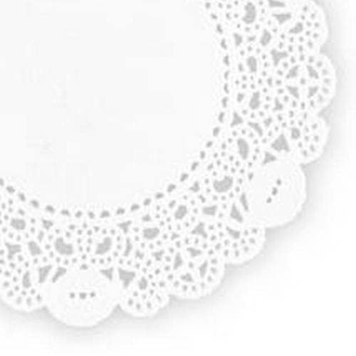 Hypafol Tortenspitzen 100 Stück | Rund | Spitzendeckchen für Kuchen, Torte, Snacks | Plattenunterlage aus Papier | Ideal für Gastronomie, Hochzeiten, Geburtstagsfeiern oder Catering (Ø 9 cm)