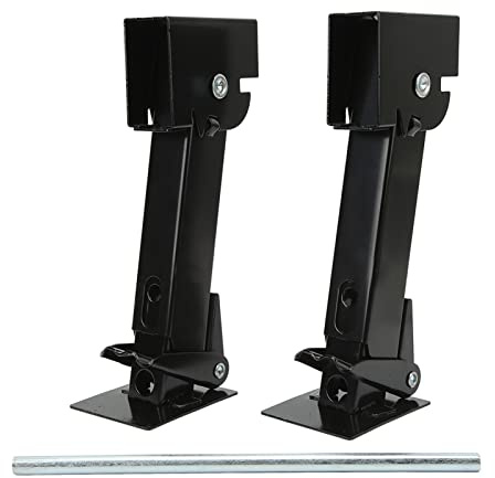 Aramox 2Pcs Stabilizzatore Jack, Pieghevole Telescopico Regolabile Swing Down Stab Jack 650lb Supporto 1000lb Capacità di Sollevamento per Rimorchio Fuoristrada