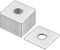 sourcing map Quadratische Unterlegscheiben, 10 Stück, M12 x 40 x 40 x 2 mm, 304 Edelstahl, quadratische Unterlegscheiben, flache Pad-Abstandshalter-Dichtung für Hardware-Befestigung