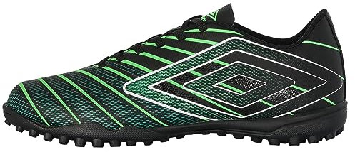 UMBRO Velocita Elixir League TF, Tacos de fútbol Hombre, Negro Verde Blanco, 41 EU