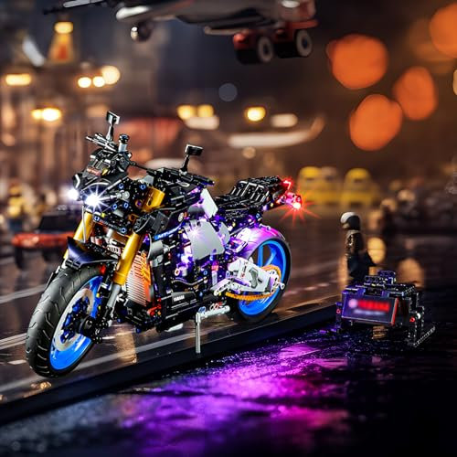 BRIKSMAX 42159 Led Licht für Yamaha MT-10 SP - Kompatibel Mit Technic Bausteinen Modell - Ohne Lego Set