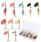 Huiguli Spinner Blinker Set, 10 Stück Angelköder mit Drillinge Haken, Spinner Köder Lebensechte Pailletten Kunstköder für Forelle, Barsch, Lachs, Hecht, Walleye