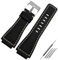 JYARZ Echtleder-Uhrenarmbänder Herrenarmband for Bell & Ross B&R BR-01 und BR-03 Strap Hochwertiges Armband + Werkzeug (Color : Black Silver, Size : 35-24mm)