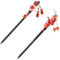 Lot de 2 Épingles à Cheveux Japonaises Rétro en Forme de Fleur Faites à la main,Épingles à Cheveux Chinoises, Baguette Cheveux Vintage,Fleurs vintage,Fabriquées à la main,Motif élégant