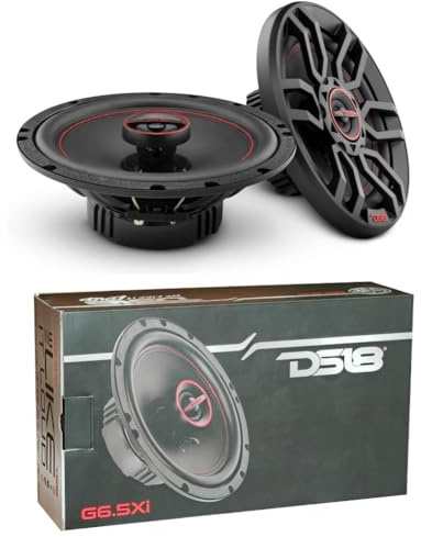 2 DS 18 G6.5Xi 2-Wege-Koaxiallautsprecher 16,5 cm 165 mm 6,5, 50 Watt rms und 150 Watt max, 4 Ohm, 85 dB Empfindlichkeit, Gummiaufhängung, für Autos, paarweise + Gitter als Geschenk