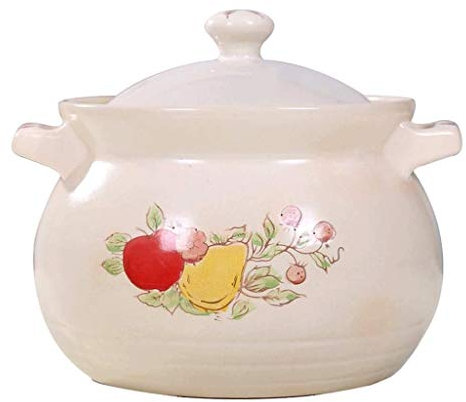 KOHARA Kasserolle, Mikrowellen- und Spülmaschinen-Sicherheitsstein, Kleiner runder Kasserolle, Kasserolle, Kasserolle, Haushalts-Keramik-Suppentopf (Größe: 8 Liter)