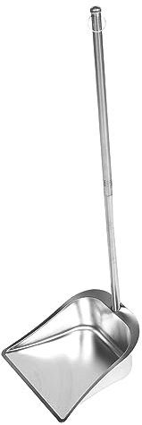 PRETYZOOM Pala De Basura De Acero Inoxidable Suministros De Limpieza Recogedor De Mango Largo Recogedor Con Mango Largo Recogedor De Mango Largo Recogedor De Metal Recogedor De Oficina