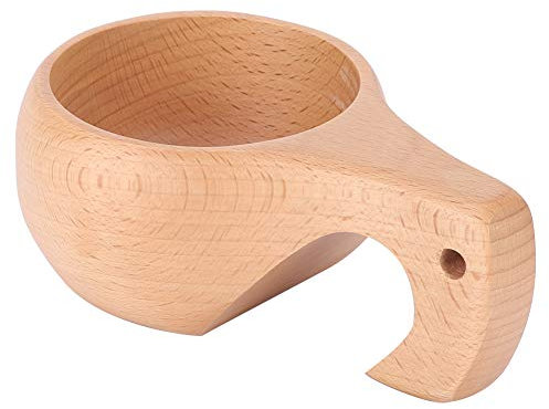 ZPSHYD Kuksa Cup - Taza de madera de haya hecha a mano, té Kuksa, café, elefante, agua, 1 paquete, ecológico, 10 onzas
