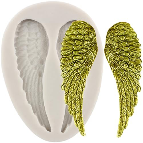 MINFEIDMS Moules en silicone en forme d'ailes d'ange pour décoration de gâteaux, pâte à sucre, pâte polymère