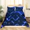 Tabeskly Hexagon Raum Geometrie Jungen BettwäSche Kinder KinderbettwäSche Bed Duvet Cover Bedding Set Schwarz Blau 135×200cm