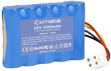 Exmate 20V 3500mAh Li-ion Ersatz Akku for Landxcape LX790i LX790 LX792 LX795 LX796 LX797 LX991 Ferrex 800 m2 2021,Landroid S300, S 390m2,Ersatzakku für Automatische Mäher LA0001/LA0002/WA3230/WA3231
