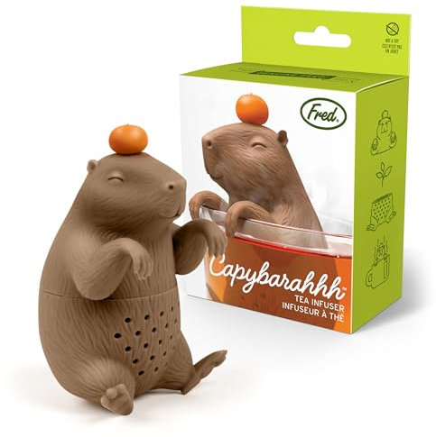 Genuine Fred Capybarahhh Tee-Ei, niedliches Capybara-Design, für losen Tee, flexibel, leicht zu reinigendes Silikon, lustiges Geschenk für Teeliebhaber, cleveres Küchenutensil