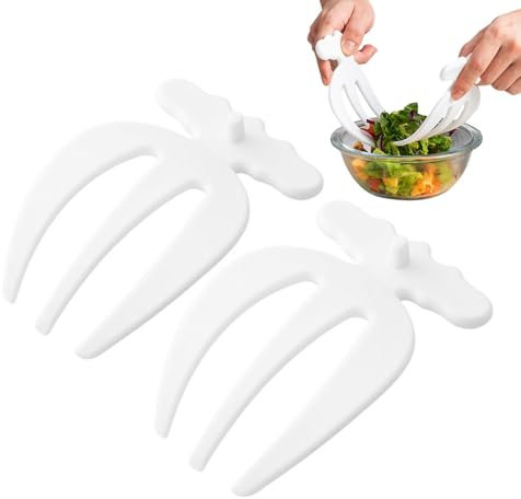 GkgWuxf Salatbesteck, Salatbesteck zum Servieren | Salatrührgerät - 2-teiliges Küchen-Salatbesteck mit glatter Oberfläche, Salatklauen-Set zum Servieren von Salat, Pasta,