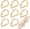 Rierousy 8 Stück Serviettenringe Gold, Metall Serviettenschnallen, Serviettenring Set für Weihnachten Hochzeitsfeier Jubiläum Familienessen Abendessen Tischdekoration Serviettenring