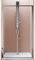 IMPALLI Cabine de douche complète H195 cm extensible 66-70 cm à 2 portes de douche portes Saloon cabine de douche cristal trempé 6 mm réversible finition transparente profilés aluminium chrome